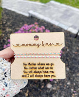 Mommy & Me Wood Bracelet Cards for Mothers Day