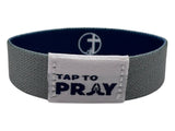 Tap To Pray™ Wristbands  Navy & Grey