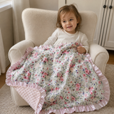 Floral Minky Baby Blanket