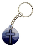 Tap To Pray Keychains: Pink Crystal + God Is Greater