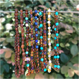 Lapis Lazuli + Cognac Amber Necklace 10-11 inches