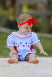 Smocking Star Embroidered Romper