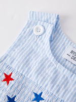 Boys' Smocking Star Embroidered Romper