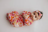 Three Little Tots - Wild Child Floral Hawaiian Knotted Gown: Gown Only