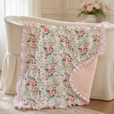 Floral Minky Baby Blanket
