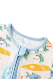 Surf's Up Bamboo Baby Convertible Zippy Romper