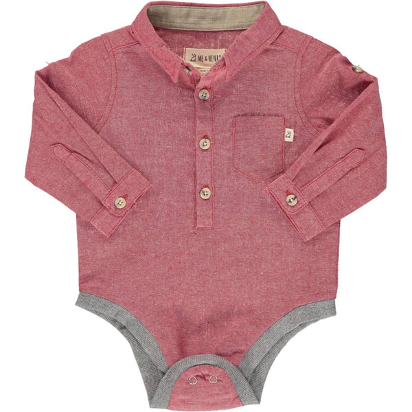 Red Woven Onesie