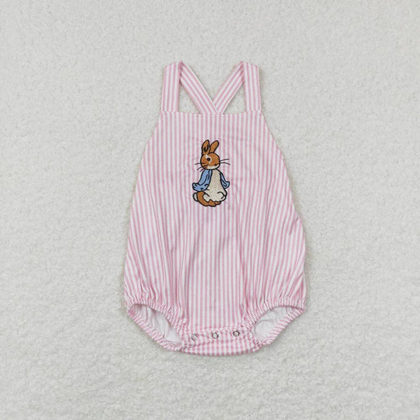 Baby Infant Girls Easter Bunny Straps Spring Rompers