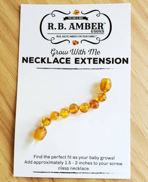 Baltic Amber Jewelry Extender ~ Honey