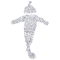 Three Little Tots - Black & White Poka Dot Knotted Gown