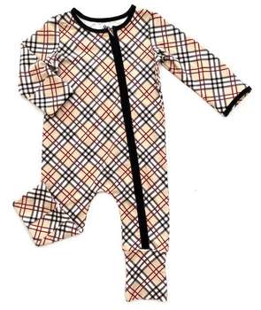 Berry Plaid Romper - Gender Neutral