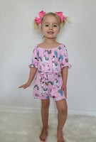 Clover Cottage - Llama Girls Romper