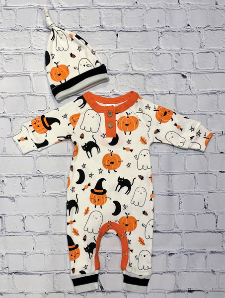 Halloween Henley Romper