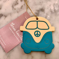 Vintage Peace Bus Silicone Teether