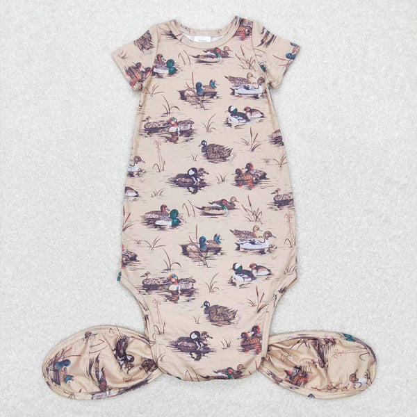 Baby Newborn Duck Short Sleeve Hunting Gown