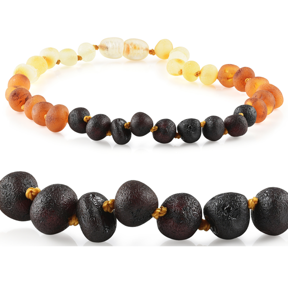 Kids | "Grow With Me" Baltic Amber Necklace Sets ~ Raw Rainbow