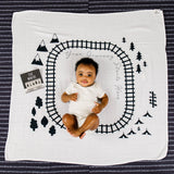 Milestone Blanket / Card Set / Train Minimalist Unisex