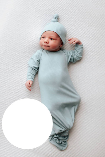 Three Little Tots - White Knotted Gown