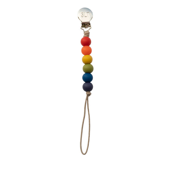 Three Little Tots - Fall Rainbow Pacifier Clip