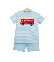 Fire Truck Short Set