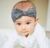 Wide Brimmed Nylon Bow Headband