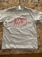 XO T-Shirt - Gray/Red