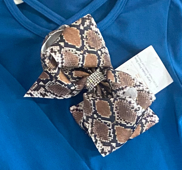 Large Snake Print Bow