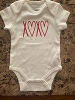 XO Onesie - White/Red