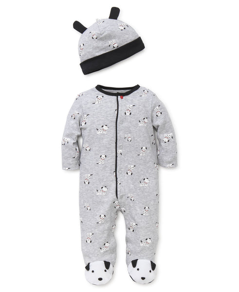 Dalmatian Footie with Hat