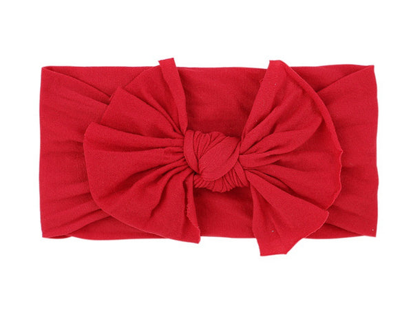 Wide Brimmed Nylon Bow Headband