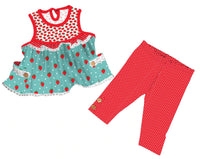 Strawberry Polka Dot Capri Set